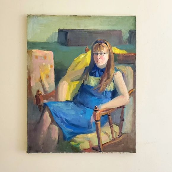 *SOLD* The Redhead,Original Oil on Canvas Portrait - Picture 10 of 11